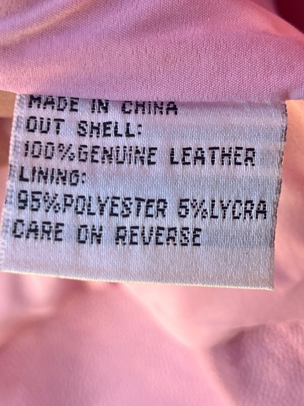 St. John Sport By Marie Gray Pink Leather Jacket Size L With Full Zip Front & Po - Picture 15 of 16